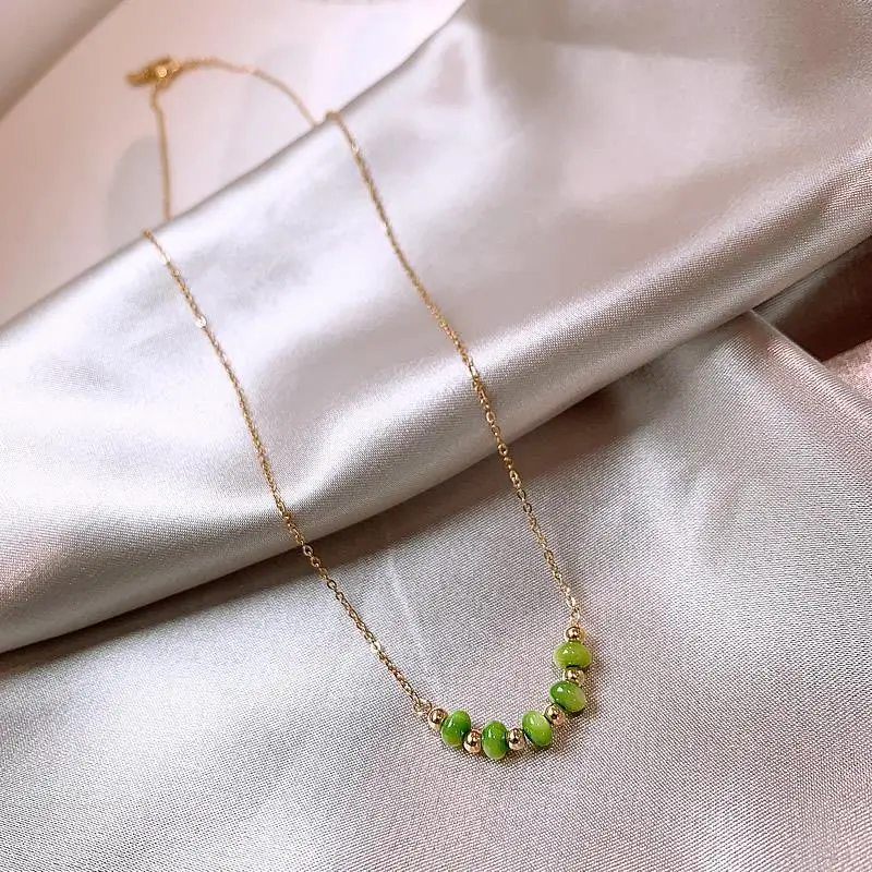 Green Shell Beaded Necklace for Women — feature 16