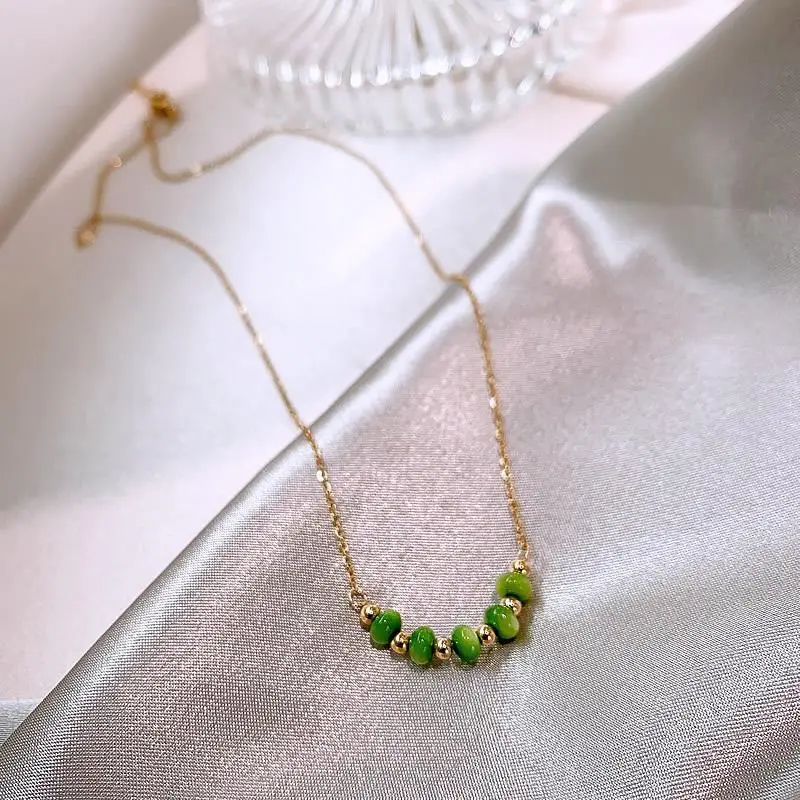 Green Shell Beaded Necklace for Women — feature 4