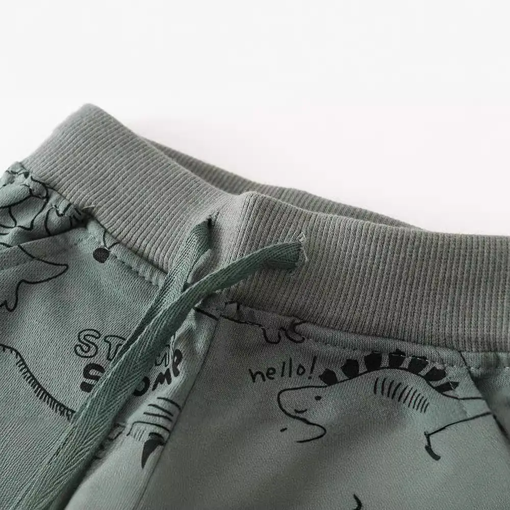Kids Cotton Graphic Pants Grey New Arrival - Image 3