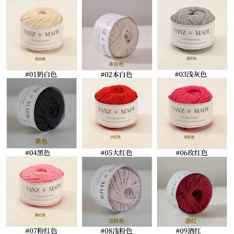 Hollow Cotton 2mm in stock Little Red Book with Round Strand Yarn Braided Bag Rope Hook Bag Handmade DIY Yarn — feature 9