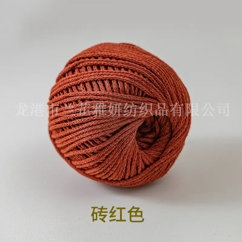 Hollow Cotton 2mm in stock Little Red Book with Round Strand Yarn Braided Bag Rope Hook Bag Handmade DIY Yarn