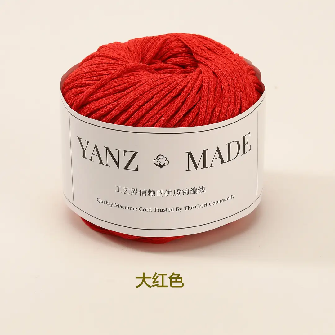 Hollow Cotton 2mm in stock Little Red Book with Round Strand Yarn Braided Bag Rope Hook Bag Handmade DIY Yarn