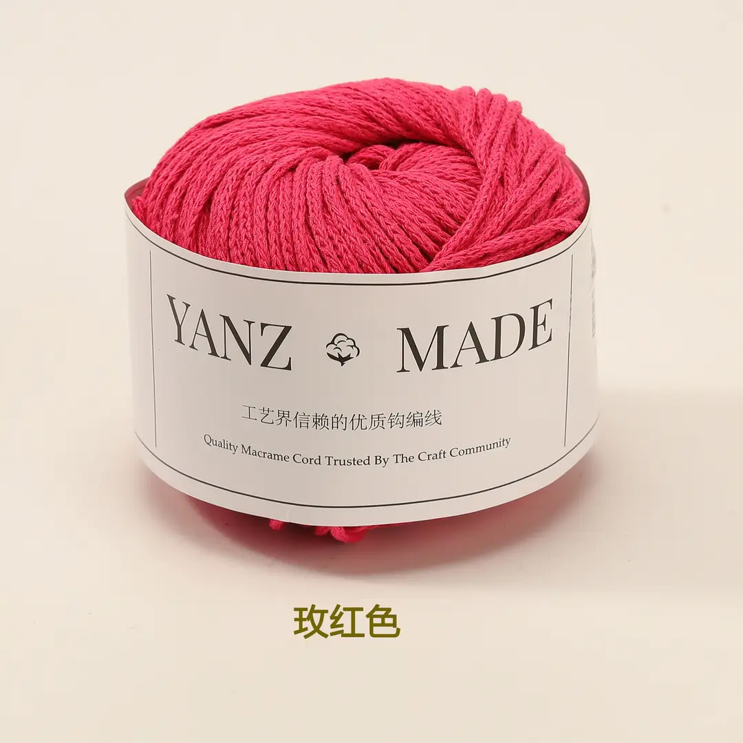 Hollow Cotton 2mm in stock Little Red Book with Round Strand Yarn Braided Bag Rope Hook Bag Handmade DIY Yarn