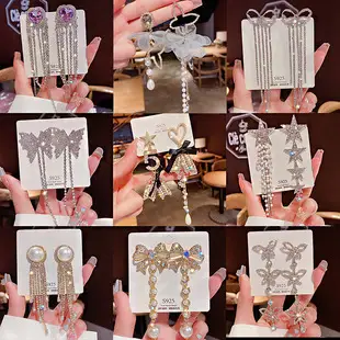 925 Silver Earrings for Women with Bow Tassel Design — feature 2