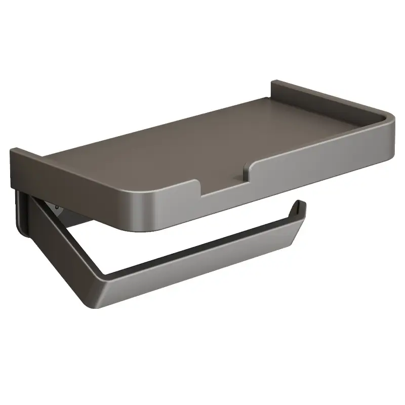 Black Punch-Free Bathroom Tissue Holder Roll Paper Rack - Image 14