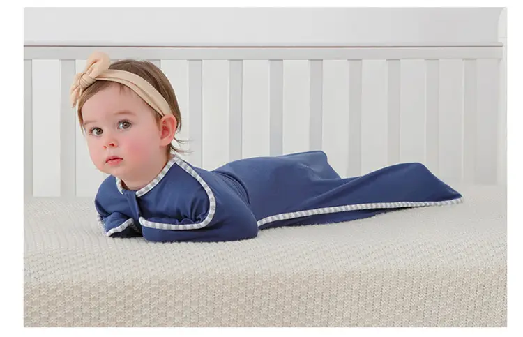 Baby Cotton Swaddle Towel Light Blue 0-9M — feature 10