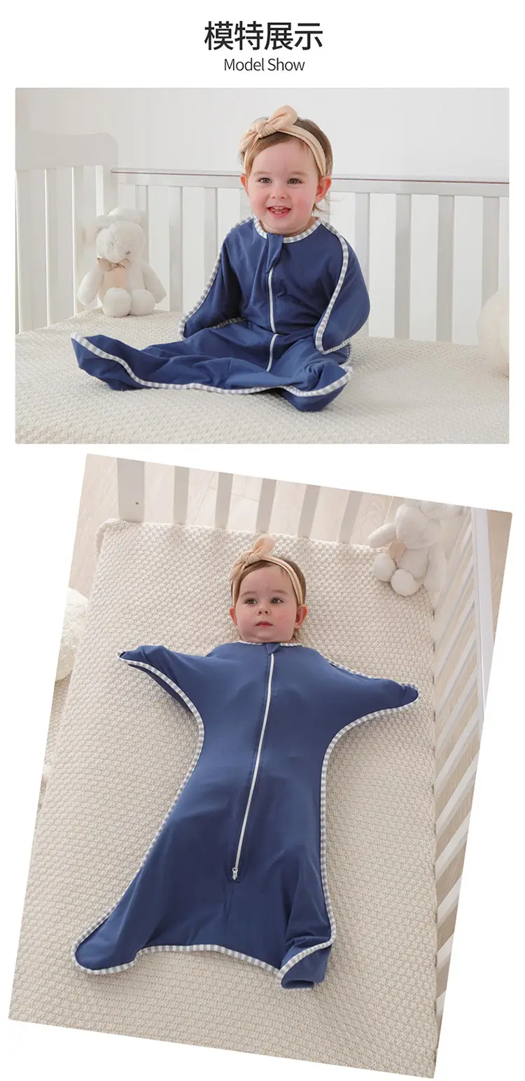 Baby Cotton Swaddle Towel Light Blue 0-9M — feature 9