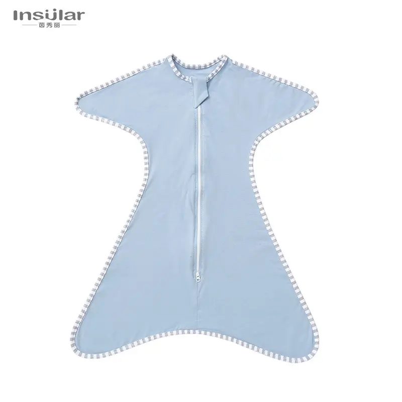 Baby Cotton Swaddle Towel Light Blue 0-9M - Image 3