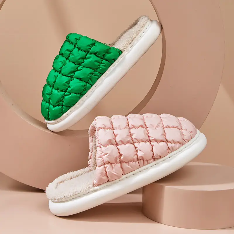 2023 Cotton Velvet Slippers Women Warm Winter Home - Image 6