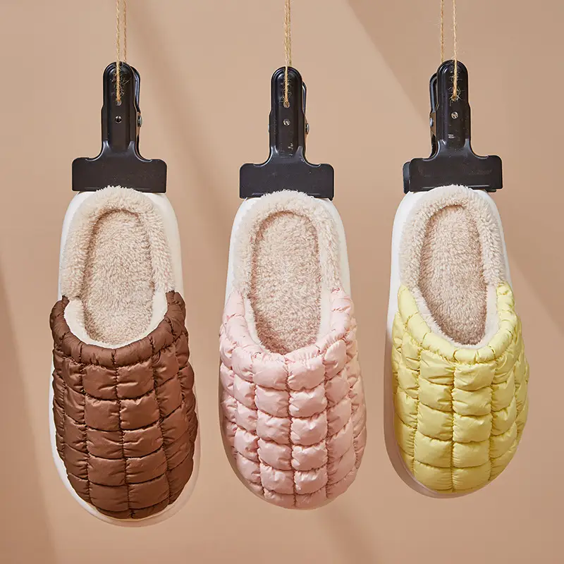 2023 Cotton Velvet Slippers Women Warm Winter Home - Image 7