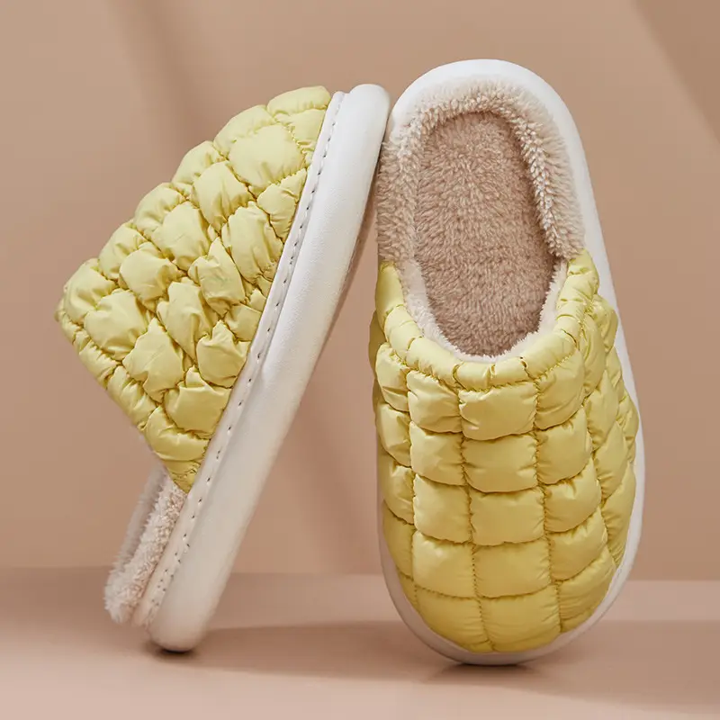 2023 Cotton Velvet Slippers Women Warm Winter Home - Image 2