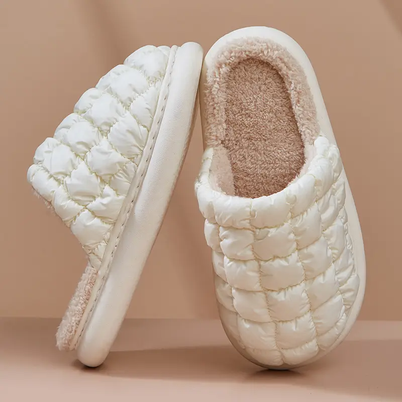 2023 Cotton Velvet Slippers Women Warm Winter Home - Image 3