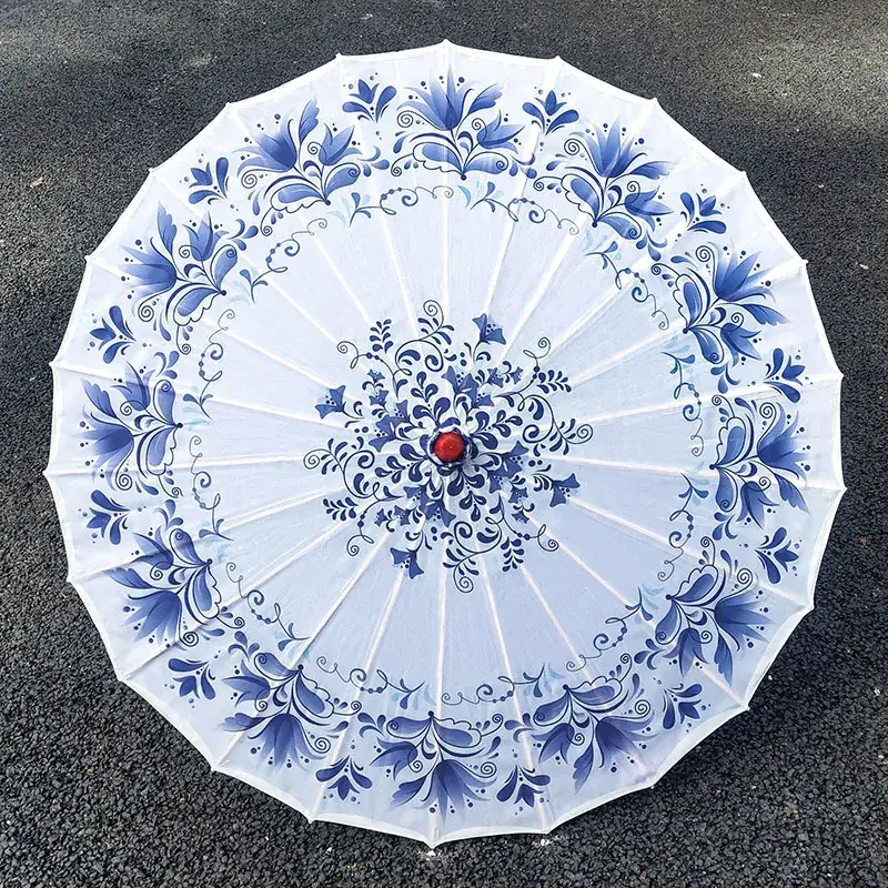 Blue and White Classical Ceiling Dance Hanfu Cheongsam - Image 4