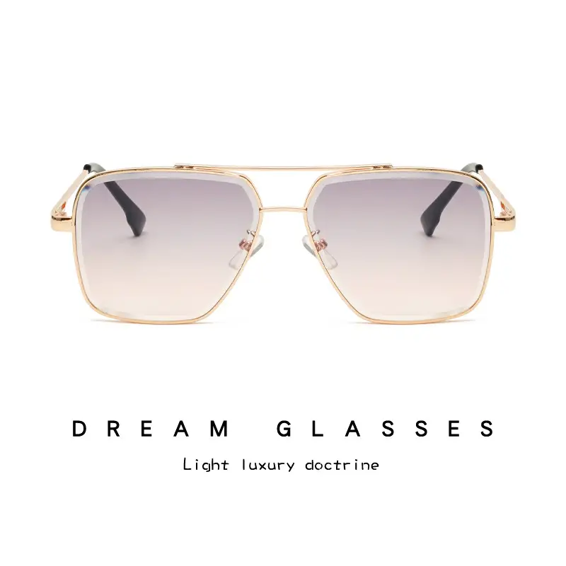 2024 New Trendy All-Metal Sunglasses Large Frame Cross Border Wholesale - Image 7