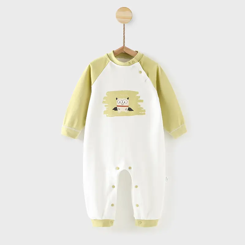 Baby Cotton Long Sleeve Jumpsuit White Blue Newborn Coat