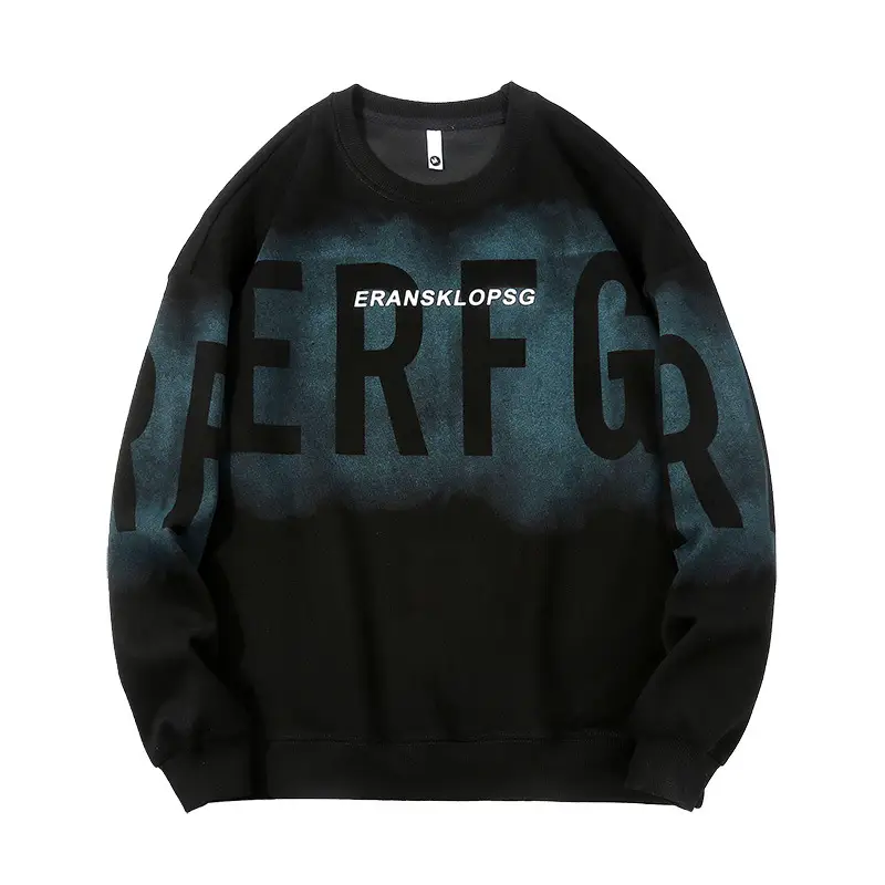 Qihaipeng Feroji Printed Fleece Sweatshirt Red Blue - Image 7