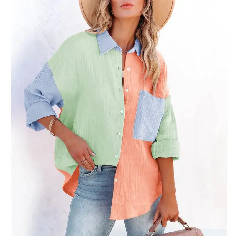 2022 Women's Cross-Border Cardigan Long Sleeve Shirt - Image 2