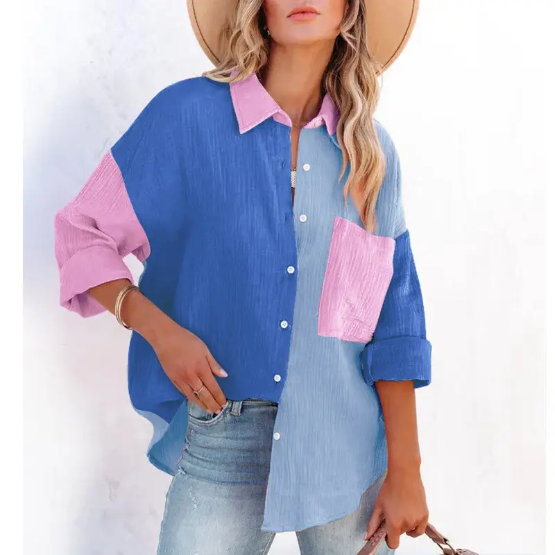 2022 Women's Cross-Border Cardigan Long Sleeve Shirt - Image 4