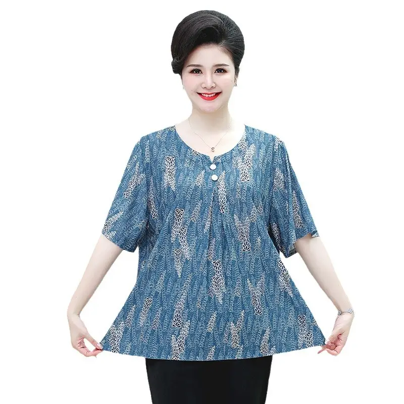 Extra Large Pink Printed Loose Top for Women - Image 11