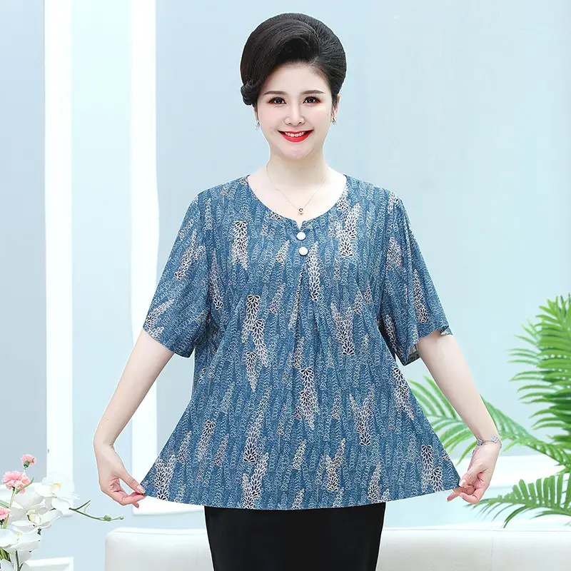 Extra Large Pink Printed Loose Top for Women - Image 2
