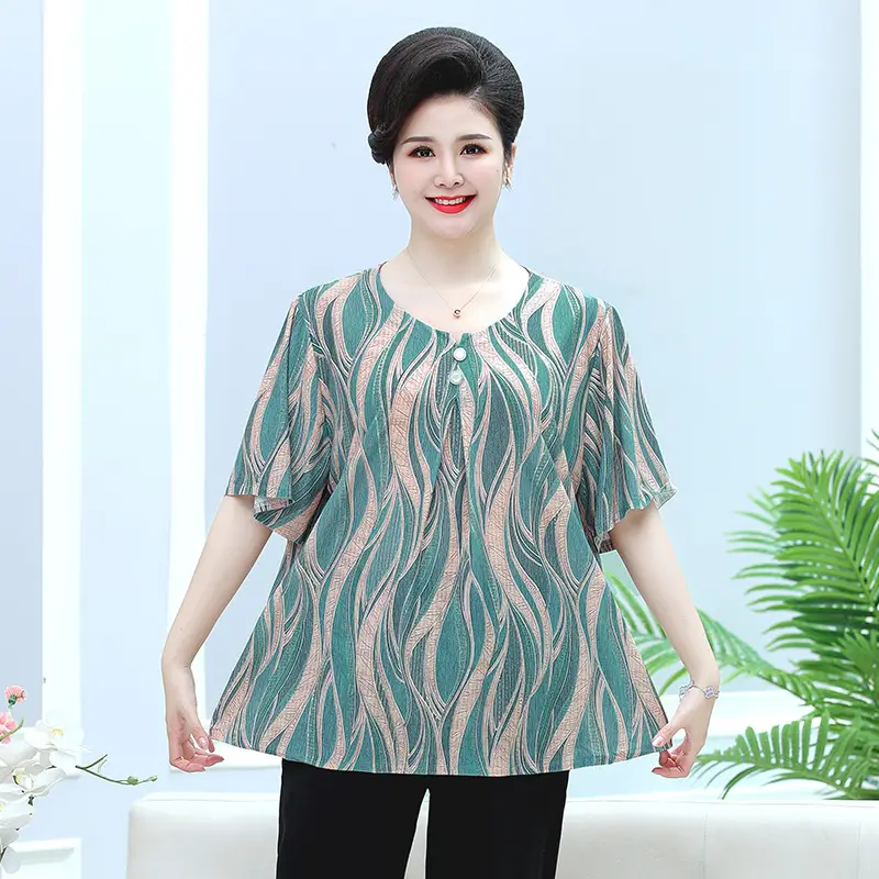 Extra Large Pink Printed Loose Top for Women - Image 4