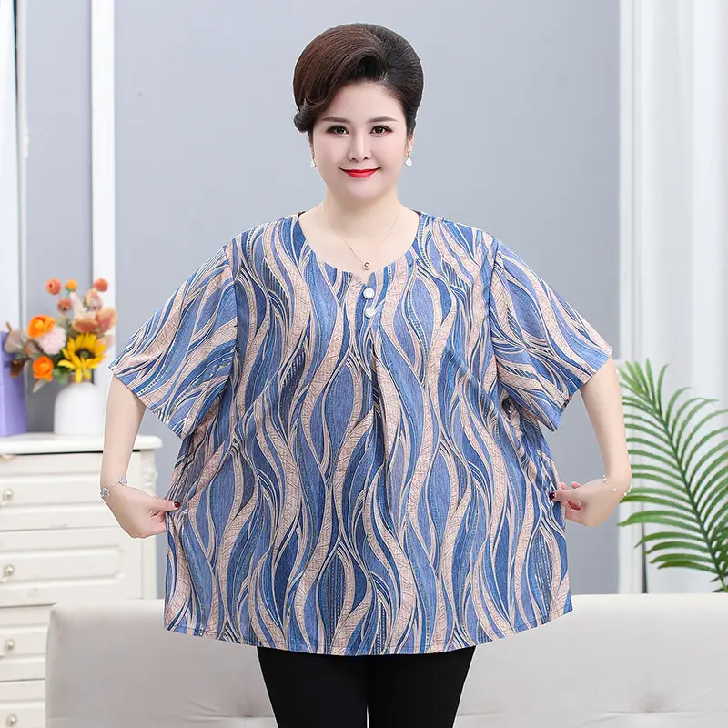 Extra Large Pink Printed Loose Top for Women - Image 5