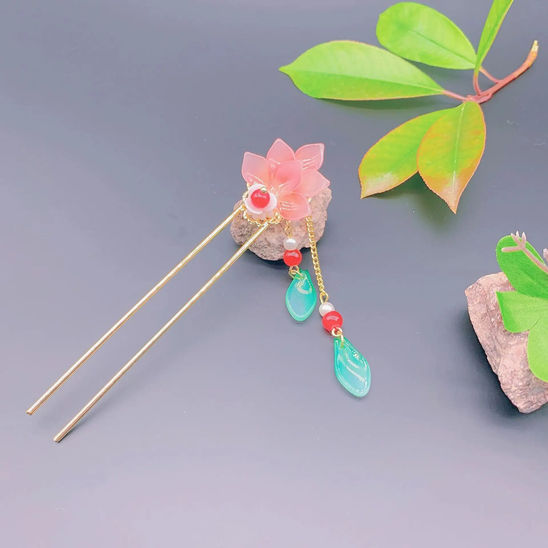 Fairy Butterfly Hairpin with Blue Stone Chain - Image 13