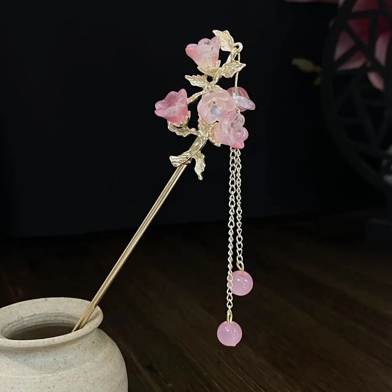 Fairy Butterfly Hairpin with Blue Stone Chain - Image 30