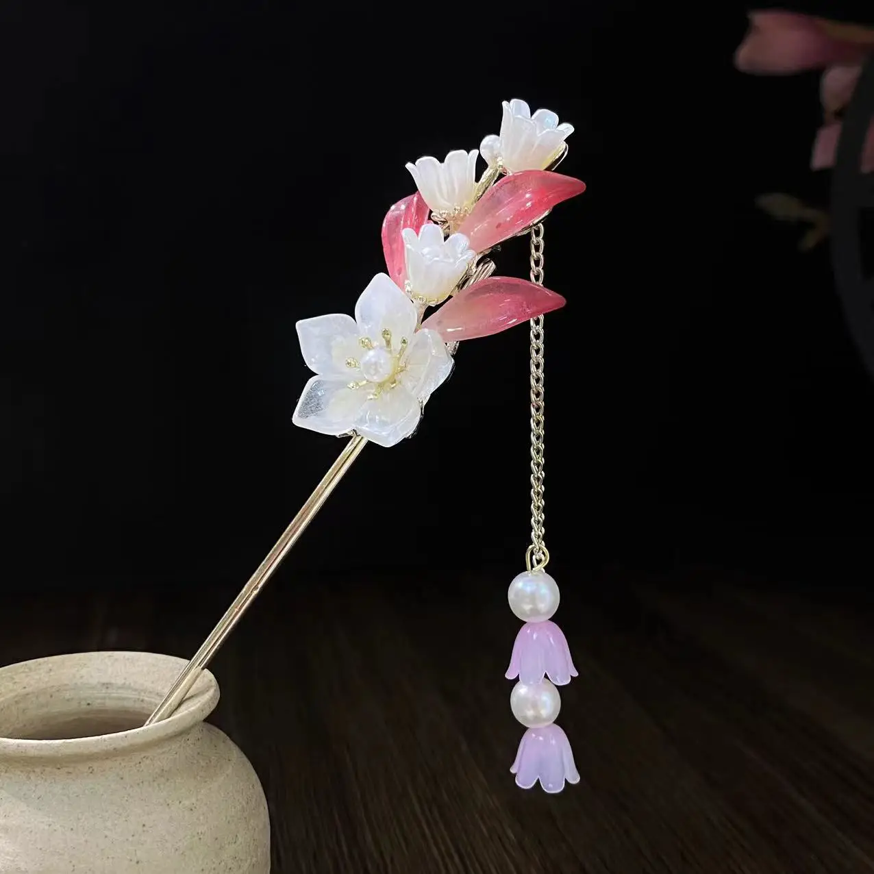 Fairy Butterfly Hairpin with Blue Stone Chain - Image 35