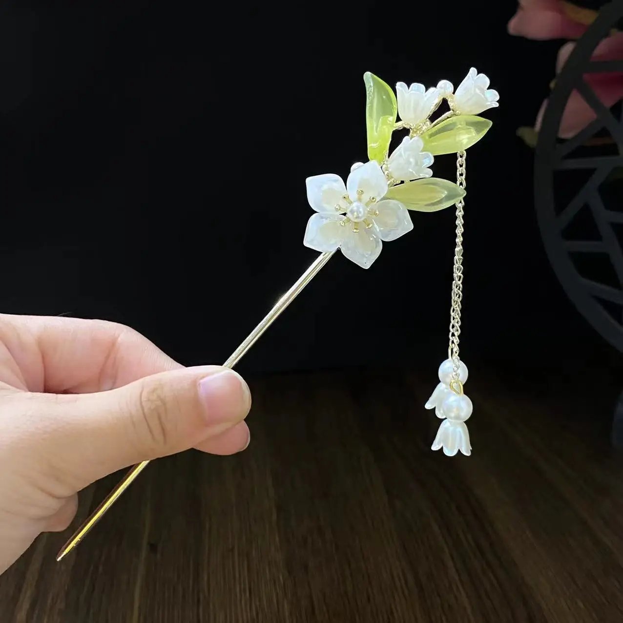 Fairy Butterfly Hairpin with Blue Stone Chain - Image 36