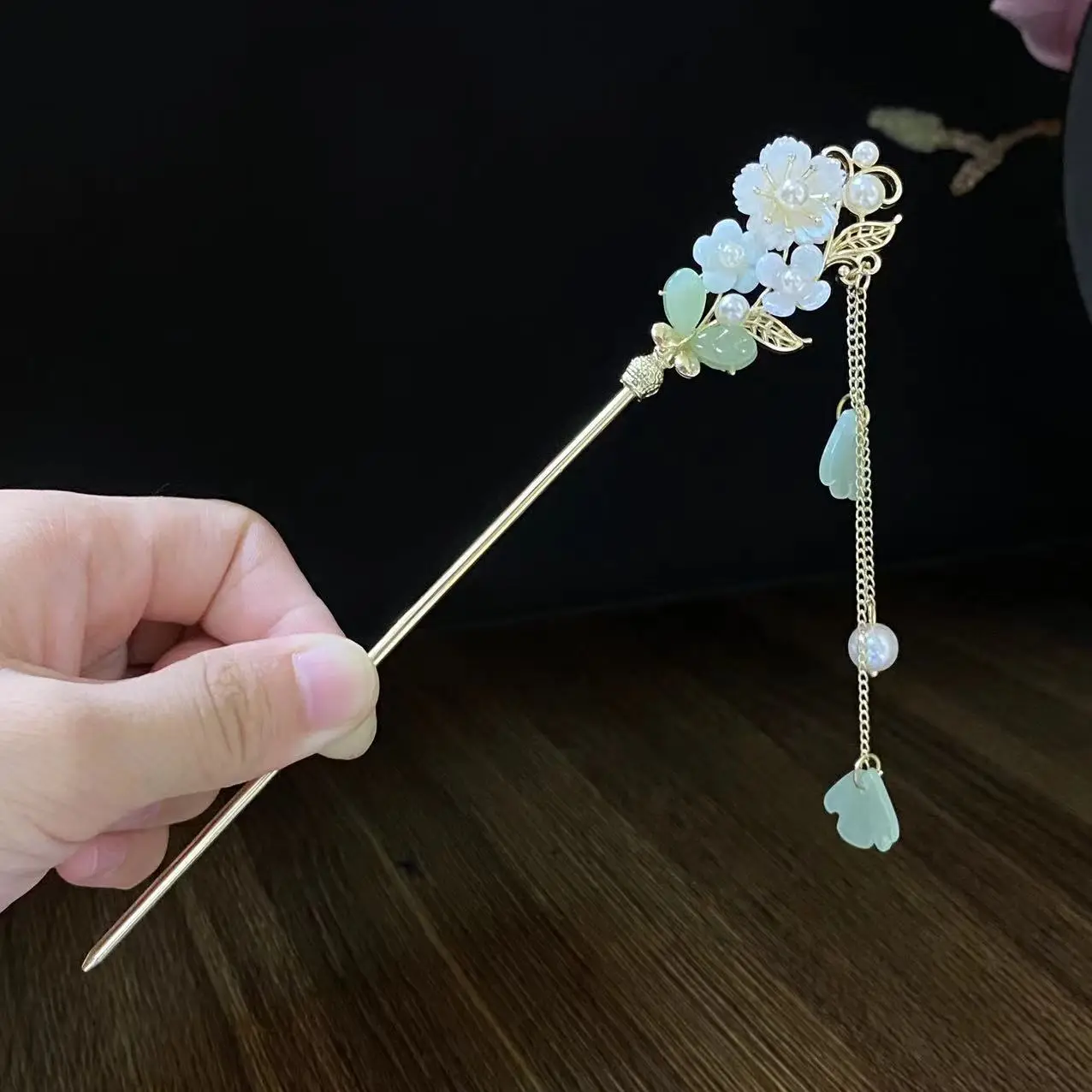 Fairy Butterfly Hairpin with Blue Stone Chain - Image 45