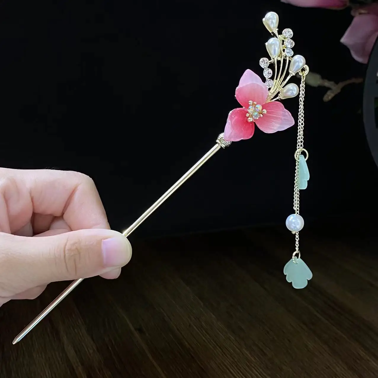 Fairy Butterfly Hairpin with Blue Stone Chain - Image 46