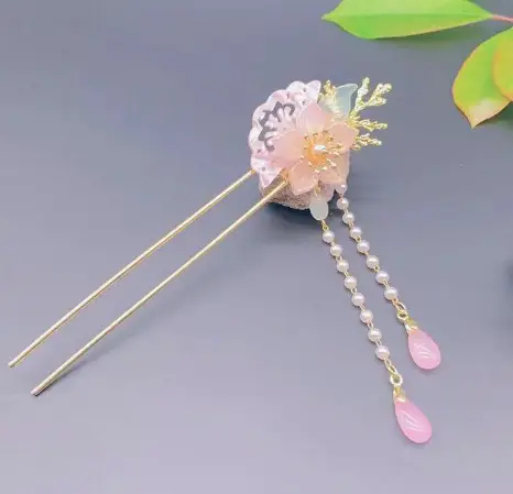 Fairy Butterfly Hairpin with Blue Stone Chain - Image 7