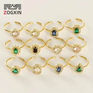18K Gold Adjustable Geometric Diamond Ring for Women — feature 1