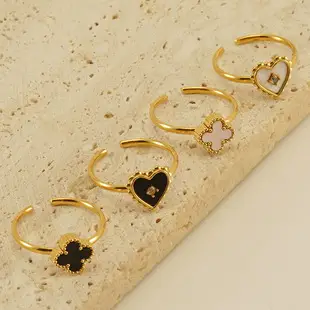 18K Gold Adjustable Geometric Diamond Ring for Women — feature 2