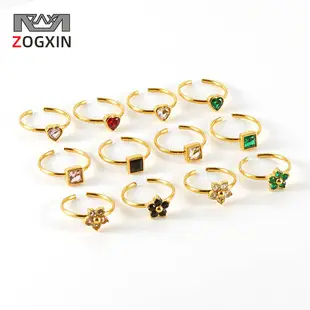 18K Gold Adjustable Geometric Diamond Ring for Women — feature 4