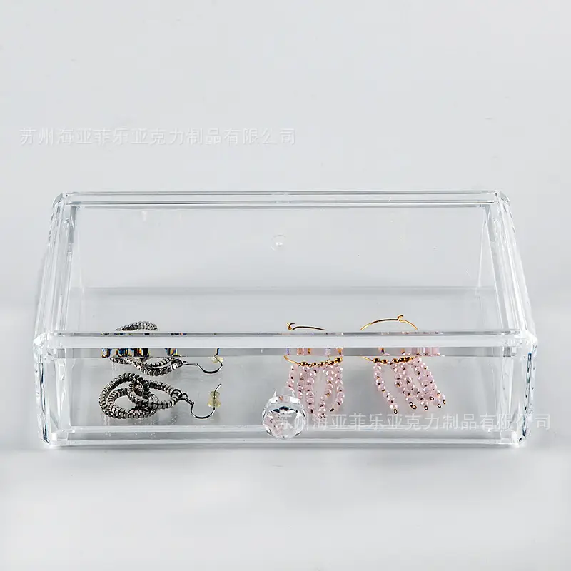 Acrylic Makeup & Jewelry Storage Box Transparent 3-Tier