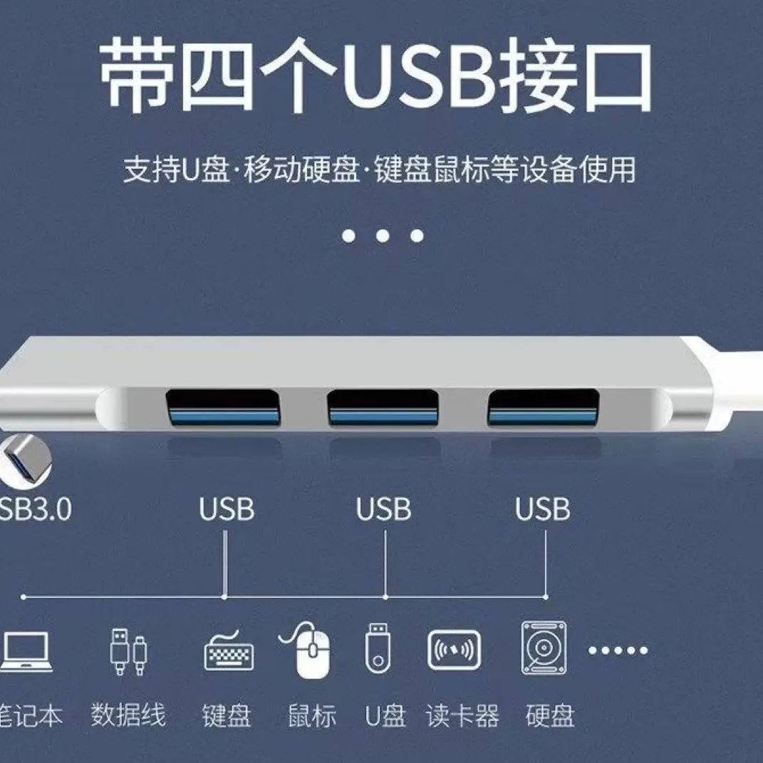 4-in-1 Aluminum Hub USB 3.0 2.0 - Image 4