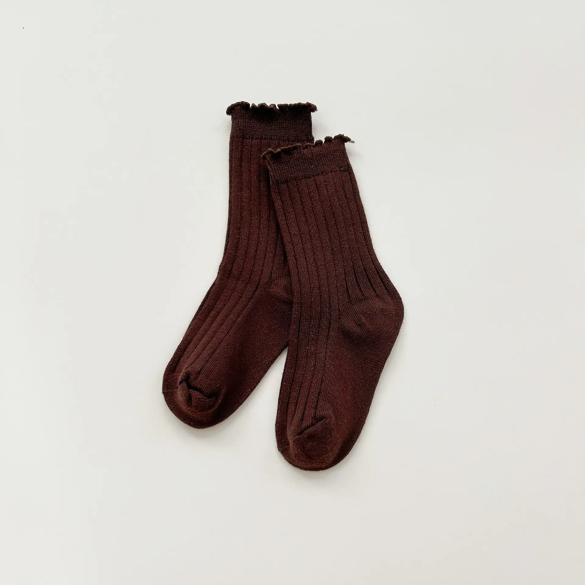 Autumn Winter Girls Socks White Ruffle Lace Double Needle - Image 9