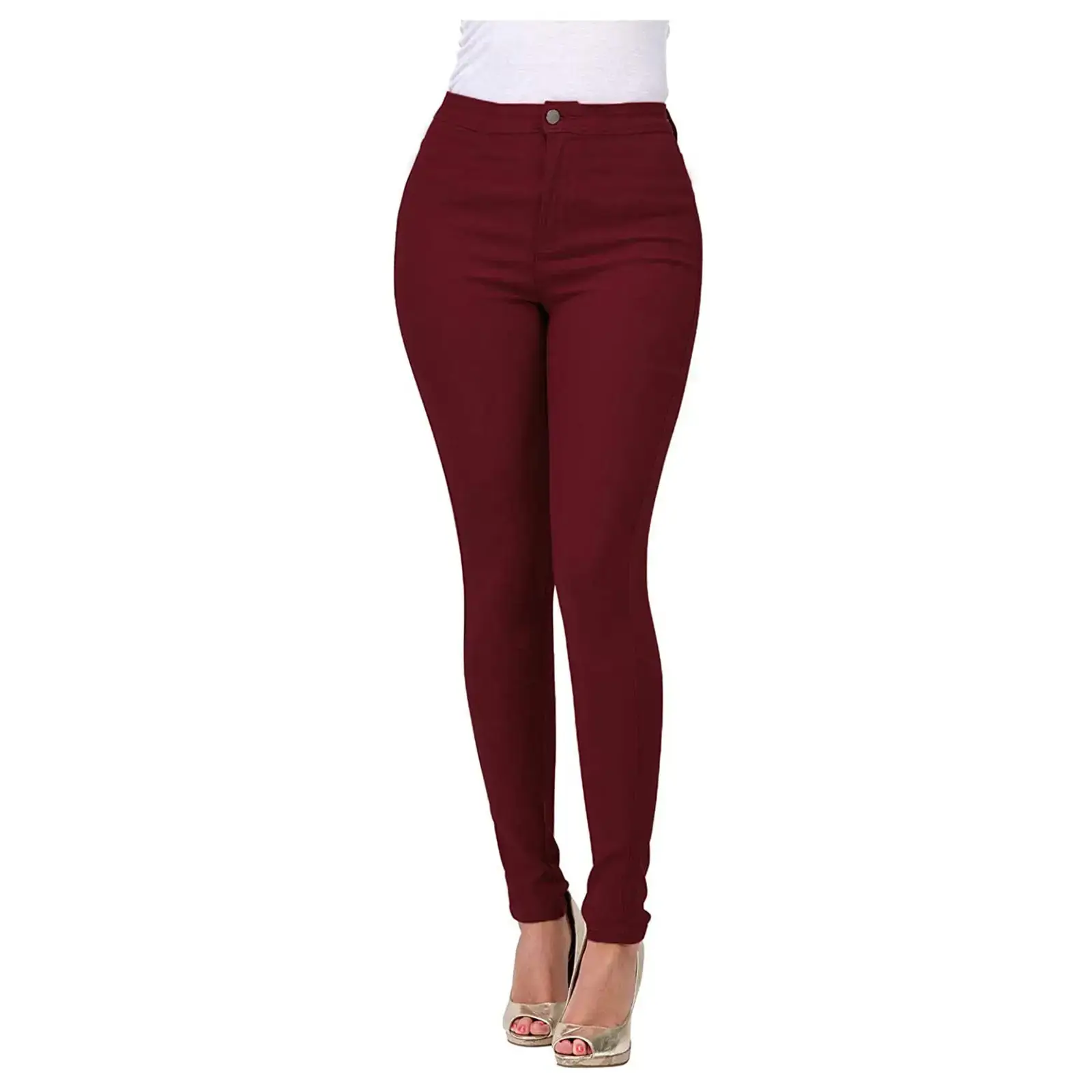 European American Slim Fit Jeans Women Green — feature 12