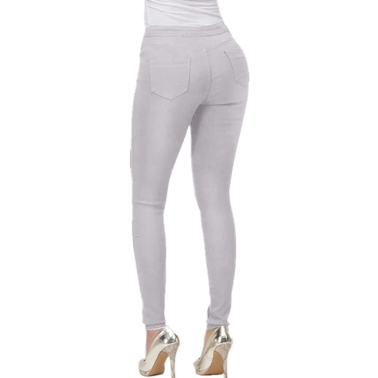 European American Slim Fit Jeans Women Green — feature 24