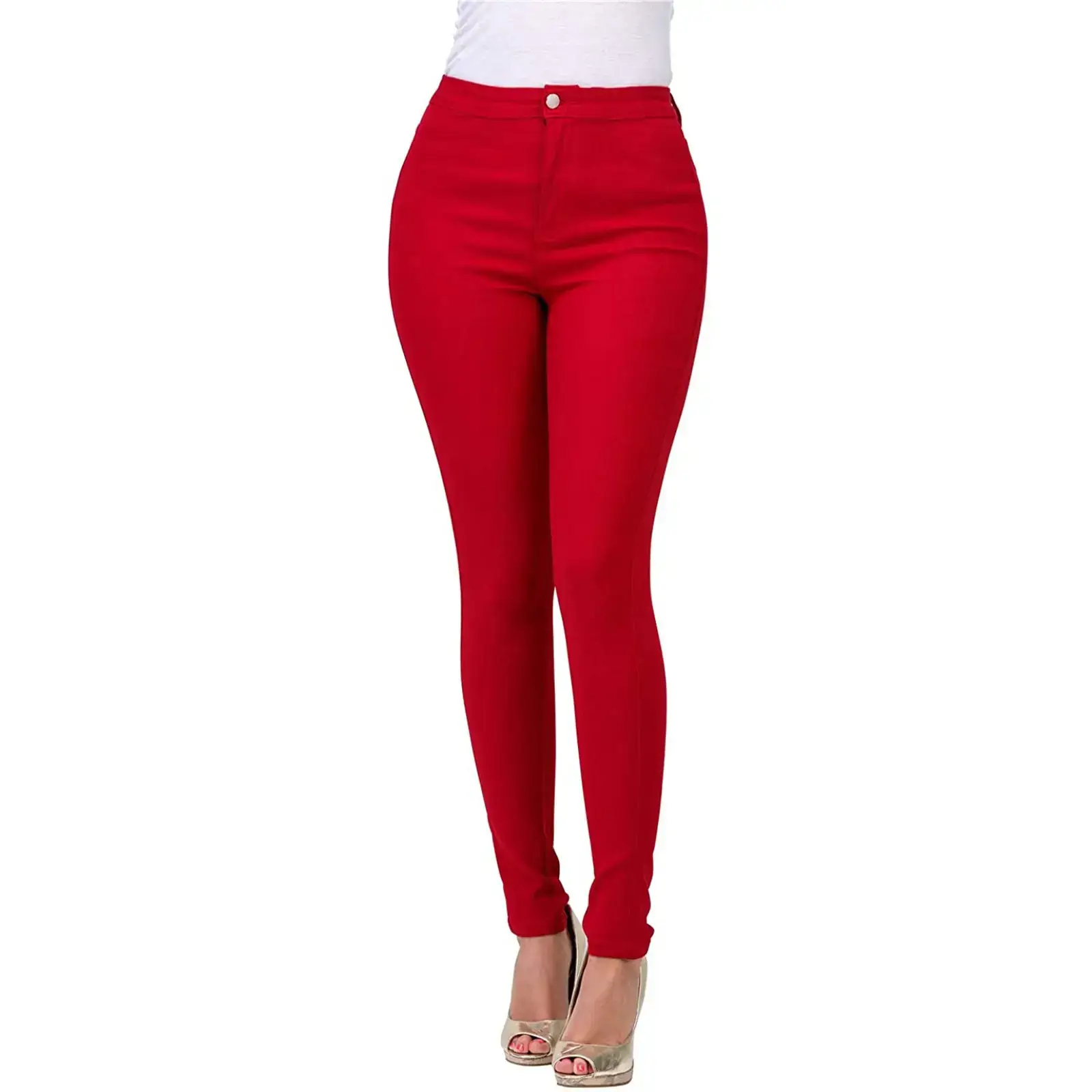 European American Slim Fit Jeans Women Green — feature 7