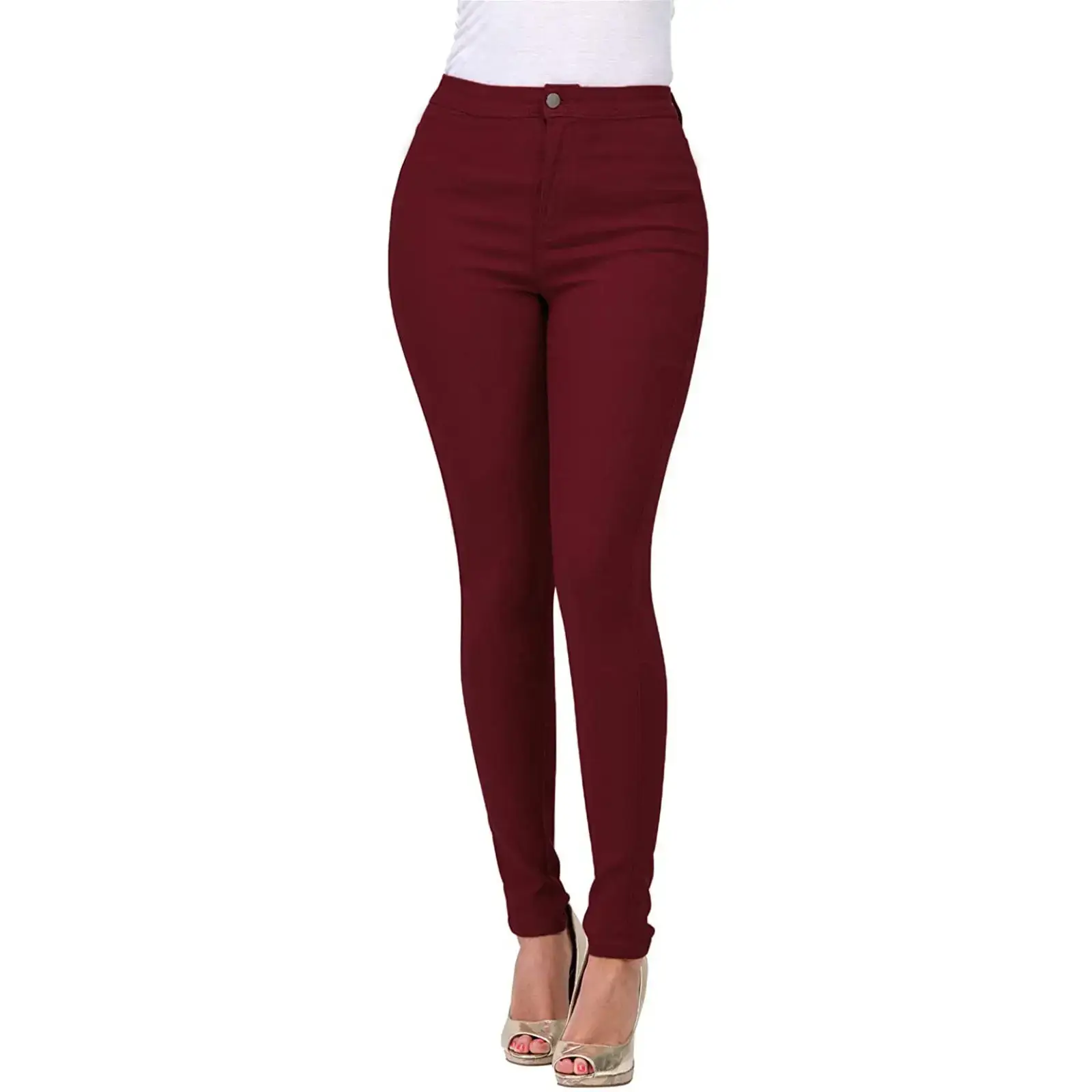 European American Slim Fit Jeans Women Green