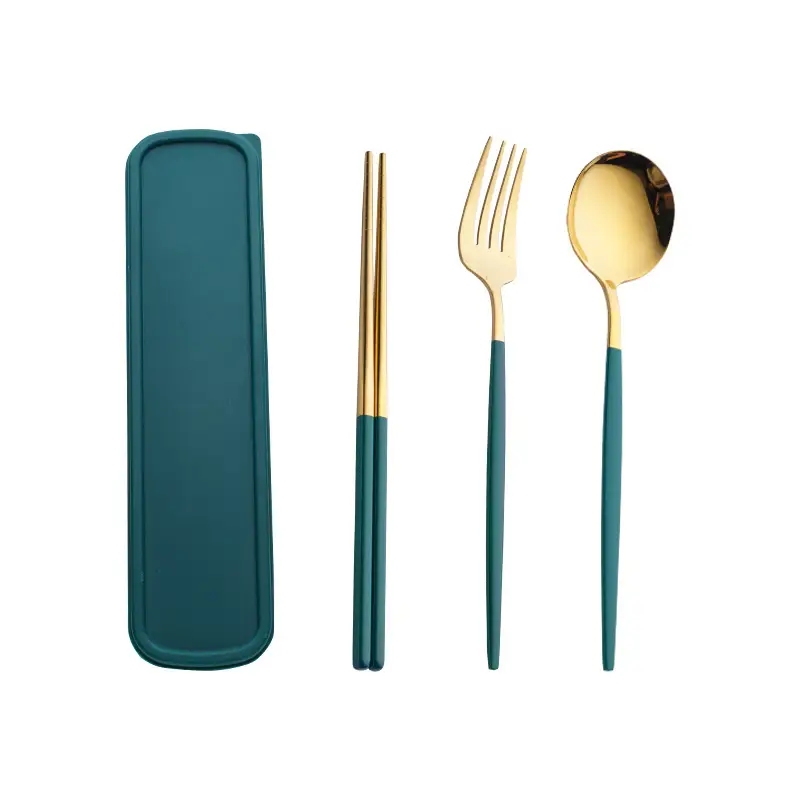 Stainless Steel Tableware Set with Spoon & Fork for Camping Picn - Image 18