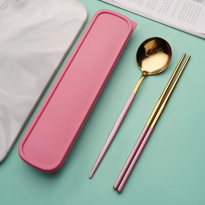 Stainless Steel Tableware Set with Spoon & Fork for Camping Picn - Image 13