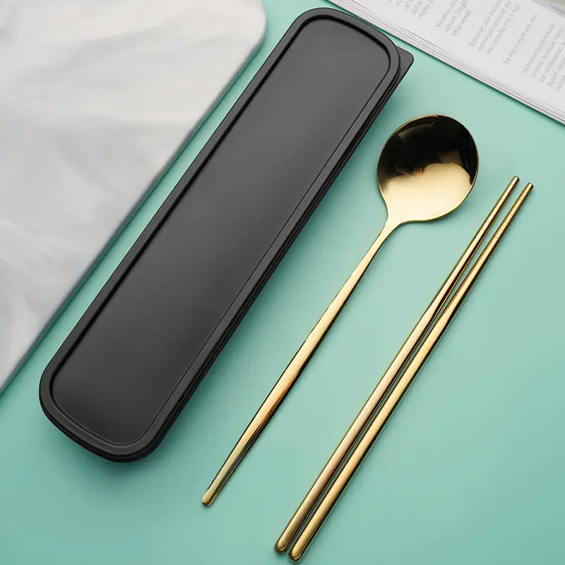 Stainless Steel Tableware Set with Spoon & Fork for Camping Picn - Image 9
