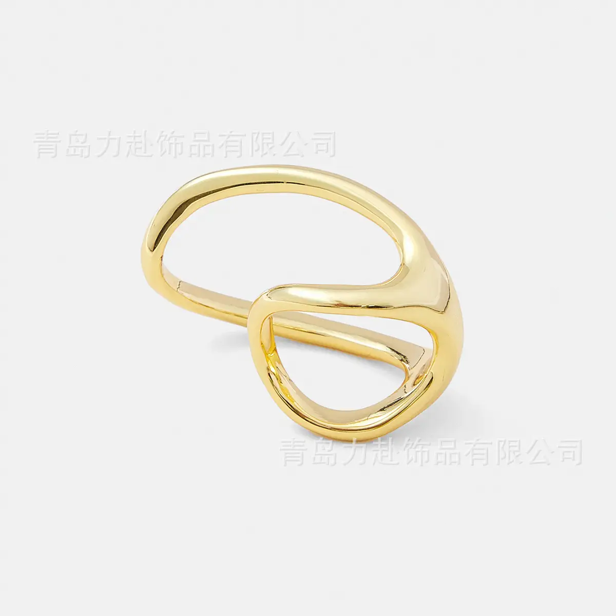 Gold Plated Two Finger Ring for Men — feature 8