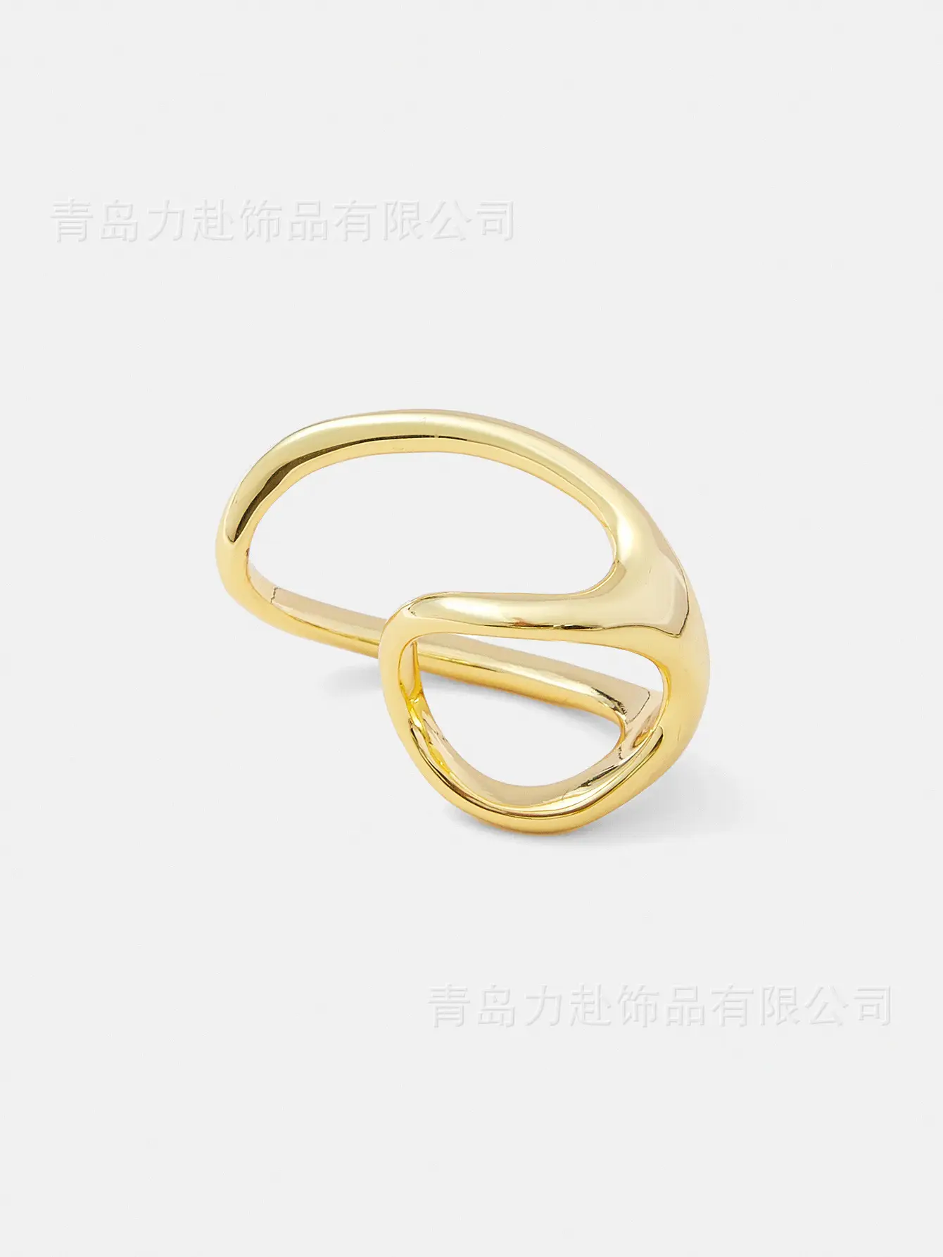 Gold Plated Two Finger Ring for Men — feature 9