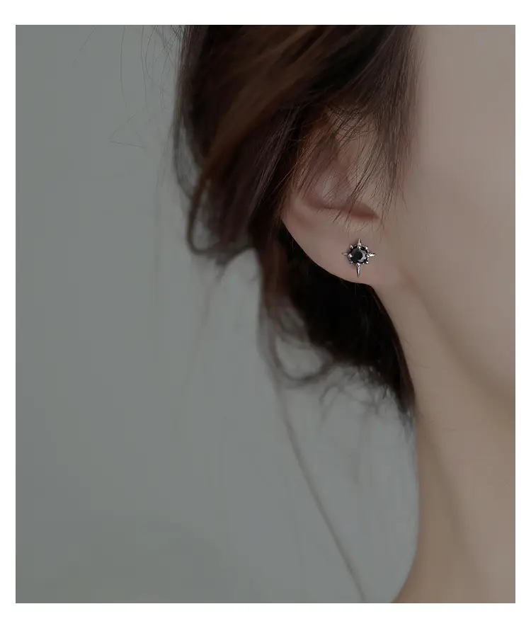 Eight-Pointed Star Earrings for Women Silver — feature 22