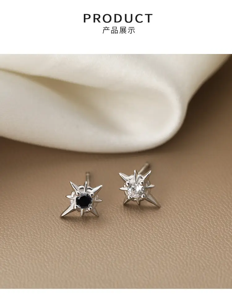Eight-Pointed Star Earrings for Women Silver — feature 24